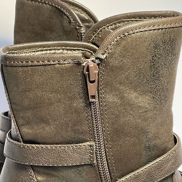 Baretraps Sela Brown Straps Zip Ankle Heel Booties Women's Size 10M - Picture 11 of 16